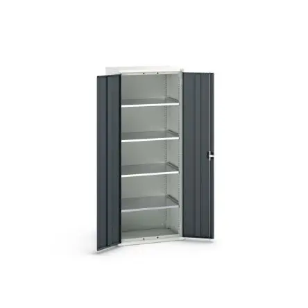 Produktfoto 1 von Bott Schrank Typ Schrank mit Ablage Freistehend 2 Tür/en 4 Regal/e 550 mm 800mm Abschließbar 550 mm Stahl