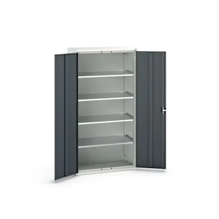 Produktfoto 1 von Bott Schrank Typ Schrank mit Ablage Freistehend 2 Tür/en 4 Regal/e 550 mm 1050mm Abschließbar 550 mm Stahl