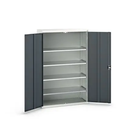 Produktfoto 1 von Bott Schrank Typ Schrank mit Ablage Freistehend 2 Tür/en 4 Regal/e 550 1300mm Abschließbar 550 mm Stahl