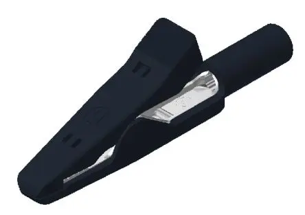 Produktfoto 1 von Hirschmann Test & Measurement Edelstahl 4 mm Krokodilklemme, Schwarz, 6A Polypropylen Isoliert