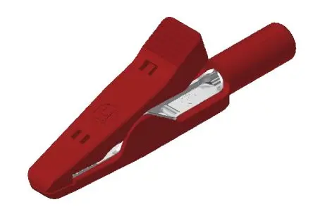 Produktfoto 1 von Hirschmann Test & Measurement Edelstahl 4 mm Krokodilklemme, Rot, 6A Polypropylen Isoliert