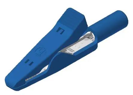 Produktfoto 1 von Hirschmann Test & Measurement Edelstahl 4 mm Krokodilklemme, Blau, 6A Isoliert