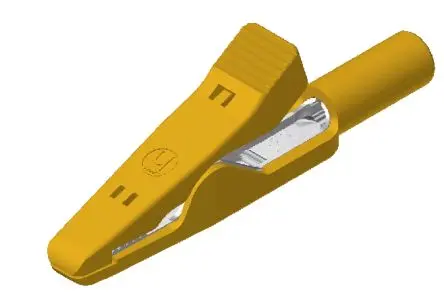 Produktfoto 1 von Hirschmann Test & Measurement Edelstahl 4 mm Krokodilklemme, Gelb, 6A Polypropylen Isoliert