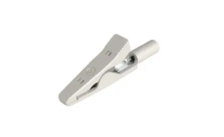 Produktfoto 1 von Hirschmann Test & Measurement Edelstahl 4 mm Krokodilklemme, Weiß, 6A Polypropylen Isoliert