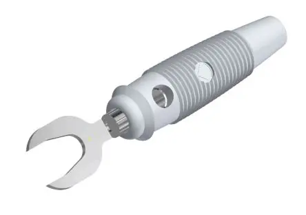 Produktfoto 1 von Hirschmann Test & Measurement KB 3 Weiß Isoliert Gabelkabelschuh B. 11mm