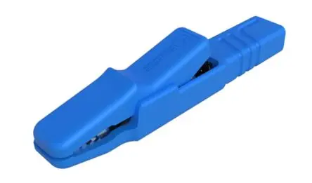 Produktfoto 1 von Hirschmann Test & Measurement Vernickelte 9.5 mm Krokodilklemme, Blau, 25A Polypropylen Isoliert