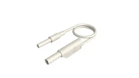 Produktfoto 1 von Hirschmann Test & Measurement Messleitung 32A Stecker, Weiß Polyvinylchlorid-isoliert 1 m, 1000V