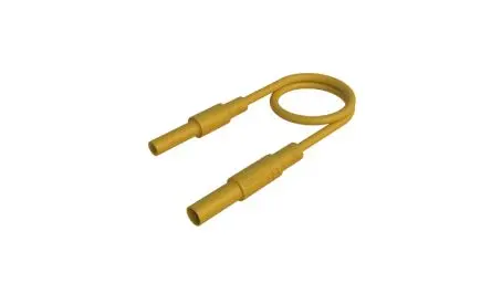 Produktfoto 1 von Hirschmann Test & Measurement Messleitung 32A Stecker, Gelb Polyvinylchlorid-isoliert 1 m, 1000V