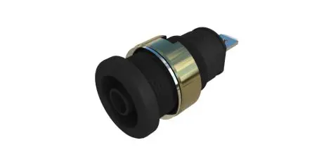 Produktfoto 1 von Hirschmann Test & Measurement 4 mm Buchse Schwarz Buchse für Laborstecker, Kontakt Nickel, 1000V 32A Stecker
