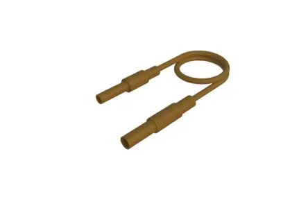 Produktfoto 1 von Hirschmann Test & Measurement Messleitung für 4mm Prüfspitzen 32A Stecker, Braun Polyvinylchlorid-isoliert 1 m, 1000V