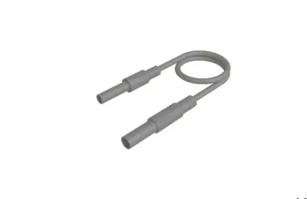 Produktfoto 1 von Hirschmann Test & Measurement Messleitung für 4mm Prüfspitzen 32A Stecker, Grau Polyvinylchlorid-isoliert 1 m, 1000V