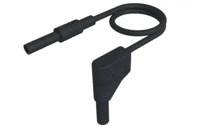 Produktfoto 1 von Hirschmann Test & Measurement Messleitung für 4mm Prüfspitzen 32A Stecker, Schwarz Polyvinylchlorid-isoliert 1 m, 1000V
