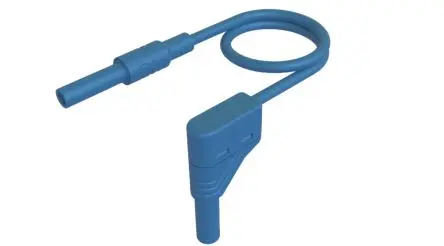Produktfoto 1 von Hirschmann Test & Measurement Messleitung für 4mm Prüfspitzen 32A Stecker, Blau Polyvinylchlorid-isoliert 1 m, 1000V