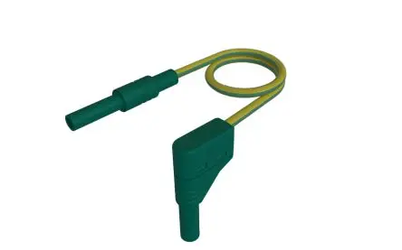 Produktfoto 1 von Hirschmann Test & Measurement Messleitung für 4mm Prüfspitzen 32A Stecker, Gelb, Grün Polyvinylchlorid-isoliert 1 m,