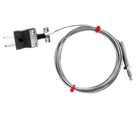 Produktfoto 1 von RS PRO Edelstahl Düsen-Thermoelement Typ Typ J, Ø 6 mm x 2 m 0 °C → 350 °C