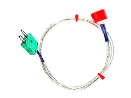Produktfoto 1 von RS PRO Edelstahl Knopfmagnet-Thermoelement Typ K, Ø 19.1 mm x 2 m -50 °C → 250 °C