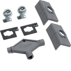 Produktfoto 1 von Hager 3 mm Doppelverriegelung Grau Edelstahl B. 3mm H. 3 mm L. 3 mm