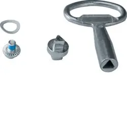Produktfoto 1 von Hager 7 mm Dreieckschloss Metallisch für Vega D Stahl B. 1mm H. 1 mm L. 7 mm