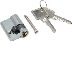Produktfoto 1 von Hager Schließzylinder Metallisch 1242E für Schwenkhebel B. 31.5mm H. 31.5 mm L. 50 mm