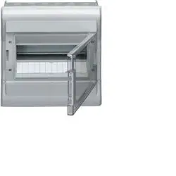 Produktfoto 1 von Hager Polystyrol Wandanschlusskasten Hellgrau IP66 Transparente Tür, HxBxT 302 mm, 310 mm x 151 mm