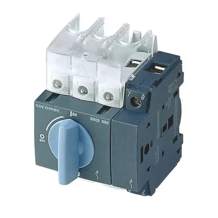 Produktfoto 1 von Socomec SIRCO M3 3X60A Trennschalter 3-polig Wand, DIN-Hutschiene, Schnellanschluss 60A 23 kW Schwarz, Grau, Rot IP65