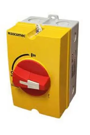 Produktfoto 1 von Socomec SIRCO Trennschalter 3-polig Wand 1600A, 20 A 23 kW Schwarz, Rot IP65
