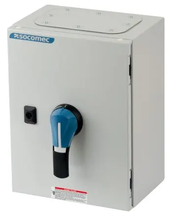 Produktfoto 1 von Socomec 3032 Trennschalter 3-polig DIN-Hutschiene, Schnellanschluss, Wand 1600A, 20 A 23 kW Schwarz, Grau, Rot IP65