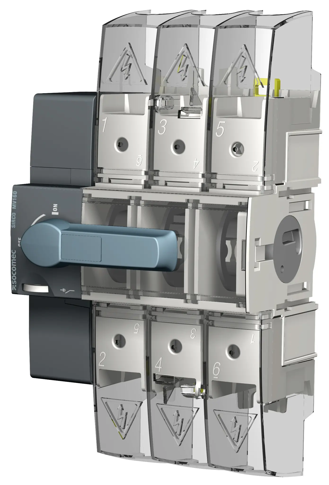 Produktfoto 1 von Socomec Trennschalter 3P-polig 100A DIN-Schiene 45kW