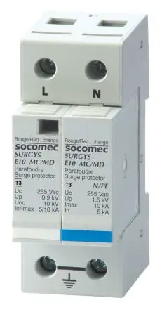 Produktfoto 1 von Socomec, Überspannungsableiter, 1.5 kV DIN-Hutschiene E10 SURGYS