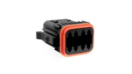Produktfoto 1 von ITT Cannon IT Kfz-Steckverbinder, Klemme, Stecker, Draht, Stecker, 8-polig, Schwarz / 2-reihig