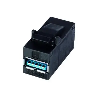 Produktfoto 1 von Telegärtner, Gerade USB-Steckverbinder Innen/Innen USB Typ A, DIN-Hutschiene USB 3.0 IPX0, IP2X