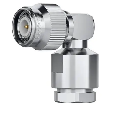 Produktfoto 1 von Telegärtner Stecker Koaxialsteckverbinder TNC-Steckverbinder, Kabel, für Koaxial-Kabel, 50 Ω Lot, Abgewinkelt