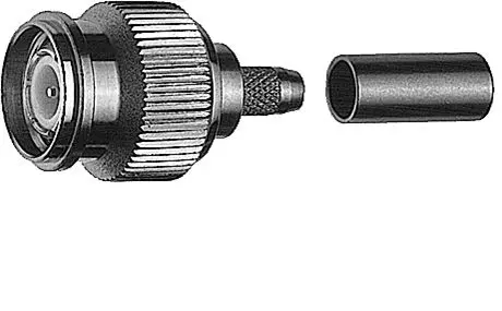 Produktfoto 1 von Telegartner LWL-Steckverbinder Koaxialsteckverbinder TNC-Steckverbinder, Kabelmontage Crimp-Anschluss, Gerade