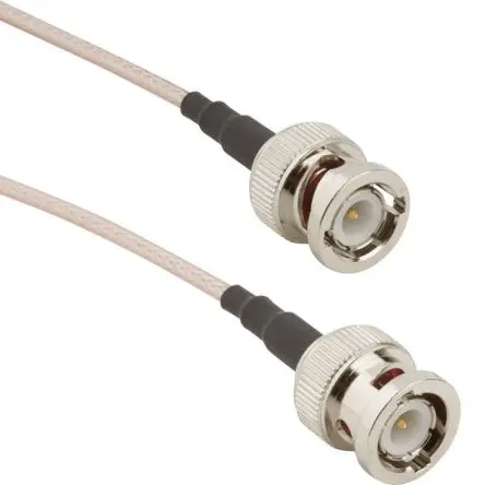 Produktfoto 1 von Amphenol RF BNC RG316 Koaxialkabel, Abgeschlossen, 50 Ω, 1 m, Klar