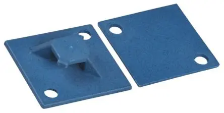 Produktfoto 1 von Thomas & Betts Klebend Befestigungssockel, Nylon Blau 28.6 mm x 28.6mm