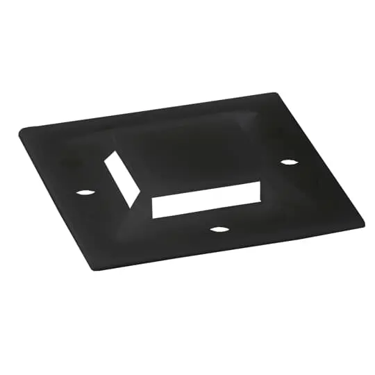 Produktfoto 1 von Thomas & Betts Schraubbefestigung Befestigungssockel, Nylon Schwarz 50.8 mm x 50.8 mm für 4.3 mm