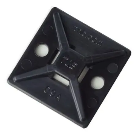 Produktfoto 1 von Thomas & Betts Klebend Befestigungssockel, Nylon Schwarz 28.6 mm x 28.6mm