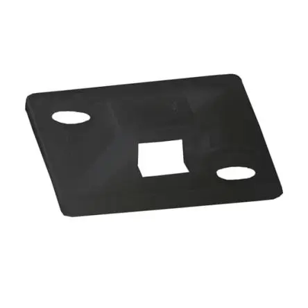 Produktfoto 1 von Thomas & Betts Klebend Befestigungssockel, Nylon Schwarz 12.7 mm x 5.59 mm Kabelbinder x 12.7mm für 5.5 mm
