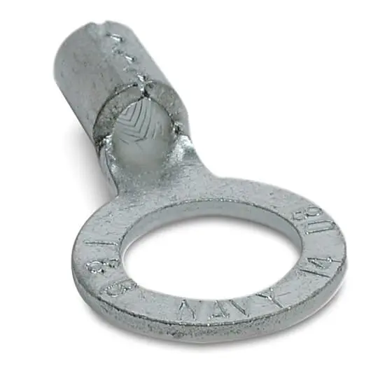 Produktfoto 1 von Thomas & Betts E6-516 Ringkabelschuh, Unisoliert 6 AWG, Kupfer, Metallisch, 6 AWG max.AWG, 5/16 in