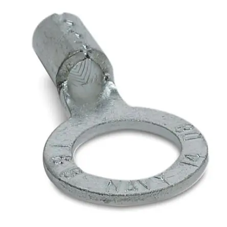 Produktfoto 1 von Thomas & Betts E6-516 Ringkabelschuh, Unisoliert 6 AWG, Kupfer, Metallisch, 6 AWG max.AWG, 5/16 in