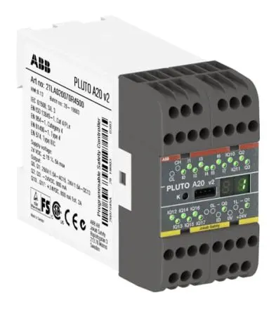 Produktfoto 1 von ABB Pluto Sicherheitssteuerung 16 Eingänge / 4 Ausgänge 24V