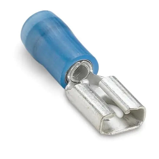 Produktfoto 1 von Thomas & Betts RB250 Flachsteckhülse, Blau, Isoliert, 0.250 x 0.032, Buchse, 14 AWG min, 16 AWG