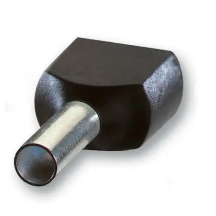 Produktfoto 1 von Thomas & Betts 7TAI02 Aderendhülse, Stift ø 2.3 mm, Schwarz, Polypropylen, 8 mm, 16mm, Isoliert, 16 AWG max.