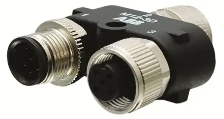 Produktfoto 1 von ABB M12 Rundsteckverbinder Adapter 8-polig Buchse/Stecker