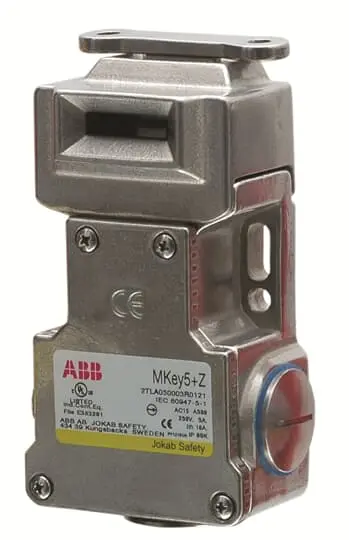 Produktfoto 1 von ABB Nein MKey5+ Z Switch Sicherheits-Verriegelungsschalter Schlüssel Verriegelung Betätiger inklusive 2 Schließer,