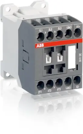 Produktfoto 1 von ABB 1SBL10 Schütz 24V dc-Spule, 3-polig, 690V / 9 A 24V 4 kW 4 Schließer Motorsteuerung 1-Hilfskontakte