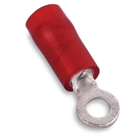 Produktfoto 1 von Thomas & Betts RA323 Ringkabelschuh, Isoliert 16 AWG, Nylon, Rot, 22 AWG max.AWG, 4 mm