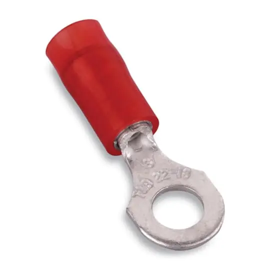 Produktfoto 1 von Thomas & Betts RA863 Ringkabelschuh, Isoliert 16 AWG, Nylon, Rot, 22 AWG max.AWG, 8 mm