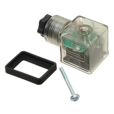 Produktfoto 1 von Brad from Molex S02 DIN 43650 Ventilsteckverbinder DIN 43650 A 2+E Stecker / 24V, Klar, Weiß, Grau, Schwarz