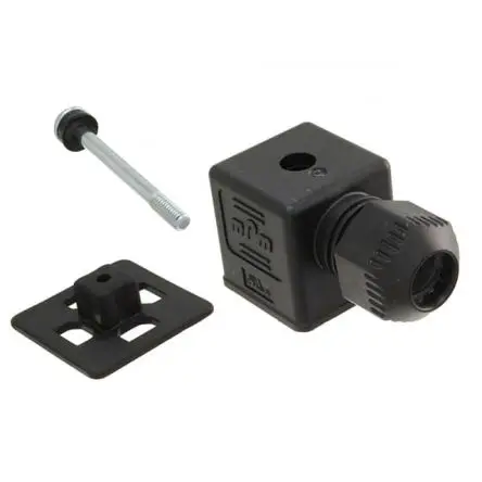Produktfoto 1 von Brad from Molex 121201 DIN 43650 Ventilsteckverbinder DIN 43650 A 2+E / 250V ac, Schwarz